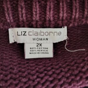 Liz ☔Claiborne Women's Purple Sweater